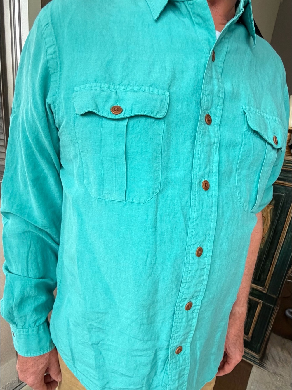 Polo by Ralph Lauren Teal Button-Front Shirt